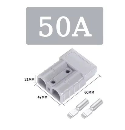 CONECTOR 50 A  600 VOLTS  - SL50  CINZA